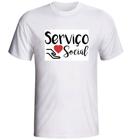 Camiseta Profissão Serviço Social modelo branca fornecedor M&M Presentes Personalizados