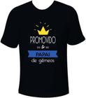Camiseta Promovido a Papai de Gêmeos com coroa