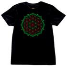 Camiseta Psicodélica Fluorescente Flor da Vida