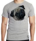 Camiseta Pug perfil Blusa criança infantil juvenil adulto camisa tamanhos