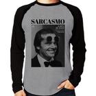 Camiseta Raglan A arte do sarcasmo Manga Longa - Foca na Moda