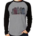 Camiseta Raglan Amsterdam Manga Longa - Foca na Moda