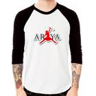 Camiseta Raglan Arya Stark Killing the Night King Manga 3/4 - Foca na Moda