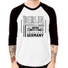 Camiseta Raglan Berlim Alemanha Manga 3/4 - Foca na Moda