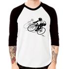 Camiseta Raglan Bike Corrida Manga 3/4 - Foca na Moda