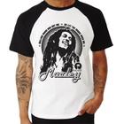 Camiseta Raglan Bob Marley Reggae Rots Jamaica 12