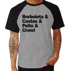 Camiseta Raglan Borboleta & Costas & Peito & Crawl - Foca na Moda