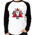 Camiseta Raglan Born to be Uai Rock Manga Longa - Foca na Moda