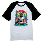 Camiseta Raglan Bulldog skatista color urbano