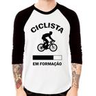 Camiseta Raglan Ciclista em formação Manga 3/4 - Foca na Moda