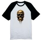 Camiseta Raglan Cranio de ouro