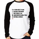 Camiseta Raglan Defenda a ciência! Manga Longa - Foca na Moda