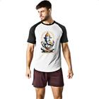 Camiseta Raglan Deusa Hindu Ganesh meditando