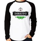 Camiseta Raglan Direito Beer Logo Manga Longa - Foca na Moda