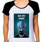 Camiseta Raglan Feminina Branca Breaking Bad 11