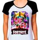 Camiseta Raglan Feminina Branca Fortnite 03