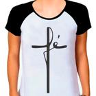 Camiseta Raglan Feminina Branca Gospel Católica Religioso 01