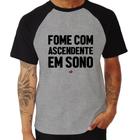 Camiseta Raglan Fome com ascendente em sono - Foca na Moda