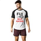 Camiseta Raglan Fui o mais rapido