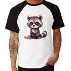 Camiseta Raglan Guaxinim Fofinho - Foca na Moda