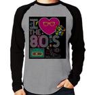 Camiseta Raglan I Love the 80's Manga Longa - Foca na Moda