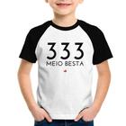 Camiseta Raglan Infantil 333 Meio Besta - Foca na Moda