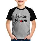 Camiseta Raglan Infantil Administração por amor - Foca na Moda