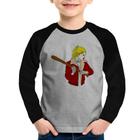 Camiseta Raglan Infantil Baseball Girl Manga Longa - Foca na Moda