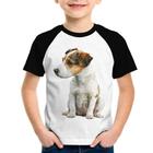 Camiseta Raglan Infantil Cachorro Jack Russell Terrier - Foca na Moda