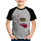 Camiseta Raglan Infantil Califórnia - Foca na Moda