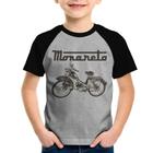 Camiseta Raglan Infantil Ciclomotor Monareta - Foca na Moda