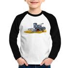 Camiseta Raglan Infantil Colheitadeira Manga Longa - Foca na Moda