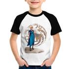Camiseta Raglan Infantil Daenerys Targaryen Art - Foca na Moda