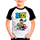 Camiseta Raglan Infantil Desenho Teen Titan Go