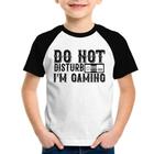 Camiseta Raglan Infantil Do Not Disturb I'm Gaming - Foca na Moda