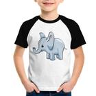 Camiseta Raglan Infantil Elefante Bebê - Foca na Moda