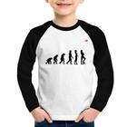 Camiseta Raglan Infantil Evolução da Futebolista Manga Longa - Foca na Moda