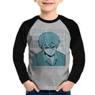 Camiseta Raglan Infantil Fall Down Seven Times, Stand Up Eight Manga Longa - Foca na Moda