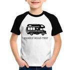 Camiseta Raglan Infantil Family Road Trip Motorhome - Foca na Moda