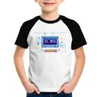 Camiseta Raglan Infantil Fita Cassete - Foca na Moda