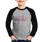 Camiseta Raglan Infantil It's not eay being a princess Manga Longa - Foca na Moda