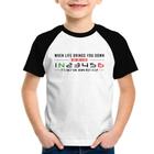 Camiseta Raglan Infantil It's Only One Down Rest Is Up - Foca na Moda