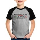 Camiseta Raglan Infantil It's Only One Down Rest Is Up - Foca na Moda