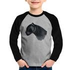 Camiseta Raglan Infantil Jaguar Manga Longa - Foca na Moda