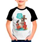 Camiseta Raglan Infantil Jesus Chapolin Goku 06