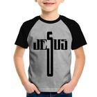 Camiseta Raglan Infantil Jesus Cruz - Foca na Moda