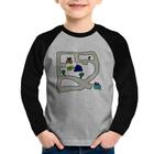 Camiseta Raglan Infantil Kids Road Manga Longa - Foca na Moda