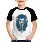 Camiseta Raglan Infantil Leão Reggae - Foca na Moda