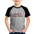 Camiseta Raglan Infantil Linda e Com Fome - Foca na Moda