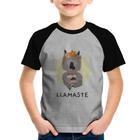 Camiseta Raglan Infantil Llamastê - Foca na Moda